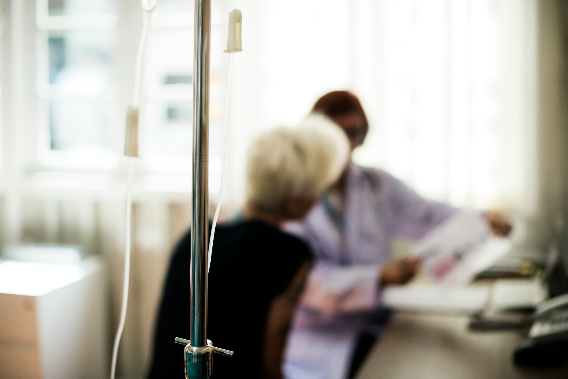 Clinician reviewing care plan with patient
